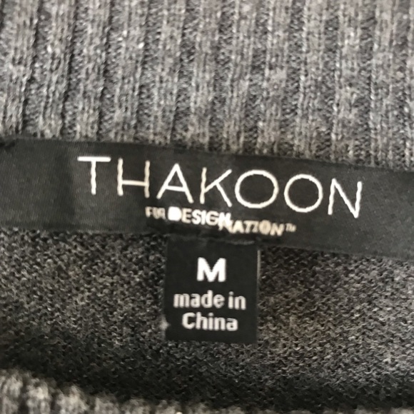 Thakoon for Design Nation Gray Crew Neck Sweater - Picture 3 of 5